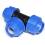 Plastica Alfa TEE 90 gradi filettata femmina Blackline PN16 a compressione per tubo polietilene