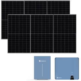 Impianto Kit fotovoltaico Solplanet con Inverter da 3 kw completo di batteria di accumulo e 8 Pannelli fotovoltaici Ja Solar