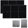 Impianto Kit fotovoltaico da 3kw Midea Inverter ibrido 5 kw completo di batteria di accumulo e 6 Pannelli fotovoltaici Ja Solar