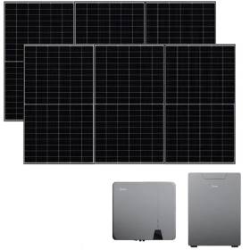 Kit fotovoltaico 5kw Midea batteria accumulo 10 Pannelli Ja Solar