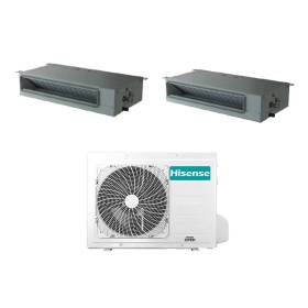 Condizionatore con inverter canalizzato Hisense dual split 9000+9000 Btu ADT26UX4RBL4 A++ 2AMW50U4RXA in R32