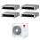 LG Climatizzatore canalizzato inverter quadri 9+9+9+12 A++ MU4R25