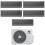 Climatizzatore Gree Airy Penta 12+12+12+12+12 BTU A++ R32
