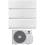 Climatizzatore Gree Clivia Trial Split bianco da 9+12+12 BTU A++ R32