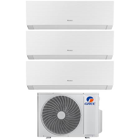 Climatizzatore Gree Clivia Trial Split bianco da 9+9+9 BTU A++ R32
