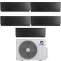 Climatizzatore Gree Clivia Nero Penta Split 9+12+12+12+12 BTU A++ R32