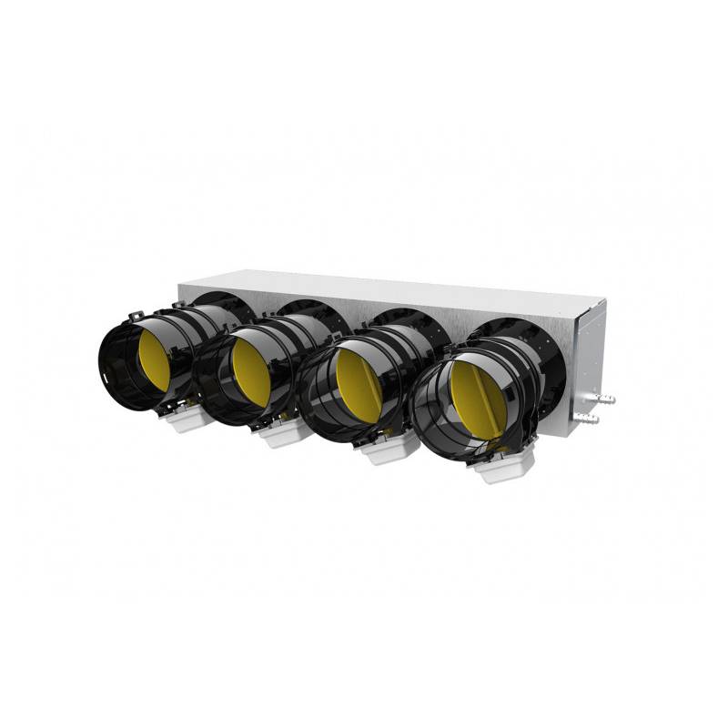 Proair Pack rf Ambra 4L Plenum Coibentato con serrande motorizzate da 150 a 4 Zone Per Condizionatore Canalizzato