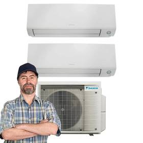 Condizionatore dual split Daikin Perfera all seasons 9000+12000 btu WiFi inverter A+++ R32 2MXM40A con installazione