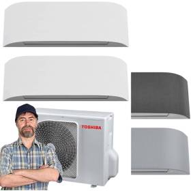 Climatizzatore Toshiba Haori dual 9+12 btu inverter R32 wifi