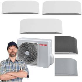 Climatizzatore Toshiba Haori dualsplit 9+9+12 btu inverter R32 Wifi