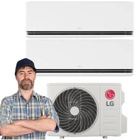 Climatizzatore LG DUALCOOL Deluxe dual 9+12 inverter R32 MU2R15 A+++