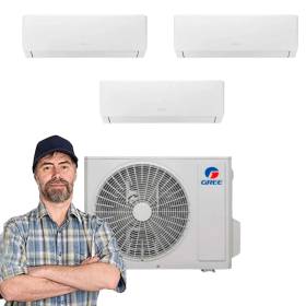 Condizionatore trial split inverter 9000+9000+12000 Gree Pular A++ R32
