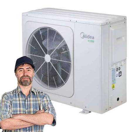 Pompa di calore mini chiller inverter Midea monoblocco 14 Kw A+++