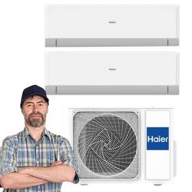 Climatizzatore dual Haier Revive 9+12 Btu inverter R32 2U50MEEFRA A++