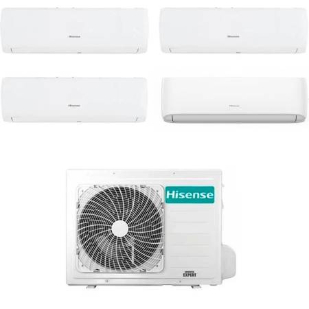 Climatizzatore Inverter Hisense IQ Plus Wi-fi Quadri Split 9000+9000+9000+12000 Btu 4AMW81U4RJC R-32 A++