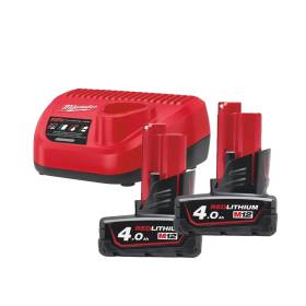 Milwaukee Kit batterie e caricabatterie elettroutensili M12 NRG-402 4933459211