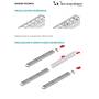Tecnosystemi Diffusore lineare PVC con serranda deflettore 2 feritoie