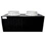 Plenum in poliuretano espanso a 2 uscite con 2 attacchi ghiera da 160 mm