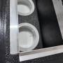 Plenum in poliuretano espanso a 2 uscite con 2 attacchi ghiera da 160 mm