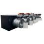Plenum canalizzato con serrande motorizzate wifi a 8 zone, centralina e interfaccia Siemens