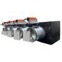 Plenum canalizzato con serrande motorizzate wifi a 5 zone, centralina e interfaccia Siemens con attacco laterale VMC