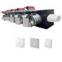 Plenum canalizzato con serrande motorizzate wifi a 7 zone, centralina e interfaccia Siemens con attacco laterale VMC