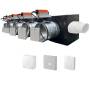 Plenum canalizzato con serrande motorizzate wifi a 5 zone, centralina e interfaccia Siemens con attacco laterale VMC