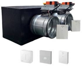 Plenum canalizzato con serrande motorizzate wifi a 2 zone, centralina e interfaccia Siemens