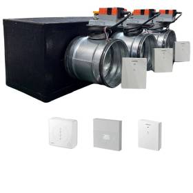 Plenum canalizzato con serrande motorizzate wifi a 3 zone, centralina e interfaccia Siemens