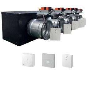 Plenum canalizzato con serrande motorizzate wifi a 5 zone, centralina e interfaccia Siemens