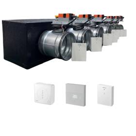 Plenum canalizzato con serrande motorizzate wifi a 7 zone, centralina e interfaccia Siemens