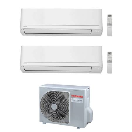 Climatizzatore Toshiba Seiya Smart Wifi dual split 10000+10000 10+10 Btu RAS-2M18G3AVG-E inverter R32 A+++