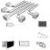 Kit rapido di completamento per plenum a 5 zone con attacchi Ø 150/160