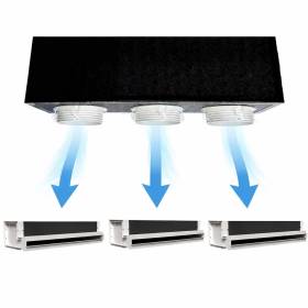 Kit Plenum canalizzato in poliuretano espanso a 3 zone completo di plenum feritoia a scomparsa L. 300