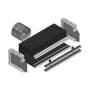 Kit Plenum canalizzato in poliuretano espanso a 2 zone completo di plenum due feritoie a scomparsa L. 300