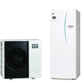 Pompa di calore Mitsubishi con accumulo hydrotank ACS 300 lt integrato 10 Kw A+++ R32