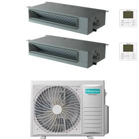 Condizionatore con inverter canalizzato Hisense dual split 12000+18000 Btu ADT A++ 5AMW105U4RQC in R32