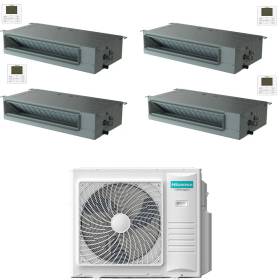 Condizionatore con inverter canalizzato Hisense quadri split 9+9+9+18 Btu ADT A++ 5AMW105U4RQC in R32