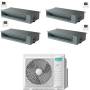 Condizionatore con inverter canalizzato Hisense quadri split 9+9+9+18 Btu ADT A++ 5AMW105U4RQC in R32