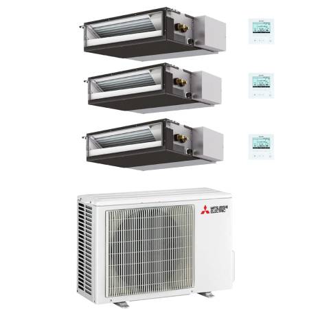 Climatizzatore canalizzato Mitsubishi trial split SEZ-M25DA2 9000+9000+9000 btu in R32