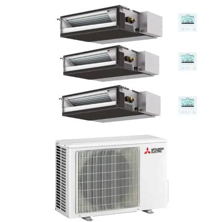 Climatizzatore canalizzato Mitsubishi trial split SEZ-MDA 9000+9000+12000 btu in R32