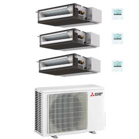 Climatizzatore canalizzato Mitsubishi trial split SEZ-MDA 12000+12000+12000 btu in R32