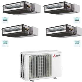 Climatizzatore canalizzato Mitsubishi quadri split SEZ-MDA 9000+9000+9000+12000 btu in R32