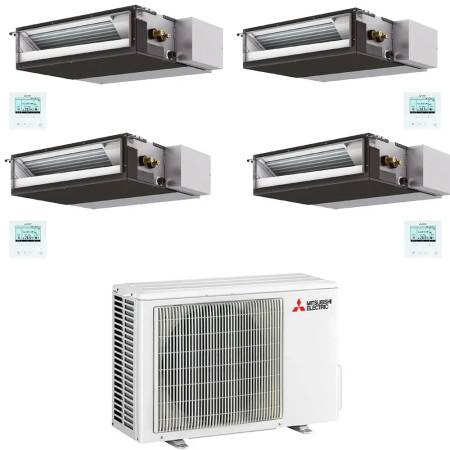 Climatizzatore canalizzato Mitsubishi quadri split SEZ-MDA 9000+9000+9000+12000 btu in R32