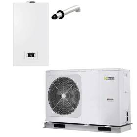 Sistema Ibrido Beretta con caldaia a condensazione Ciao X 30 C da 30 kW e pompa di calore Hydro Unit M da 12 kW A+++ R32