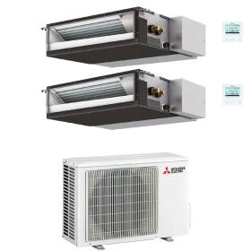 Climatizzatore canalizzato Mitsubishi dual split SEZ-MDA 9000+18000 btu A+++ R32