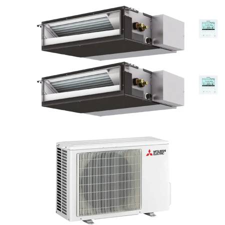 Climatizzatore canalizzato Mitsubishi dual split SEZ-MDA 18000+18000 btu A+++ R32