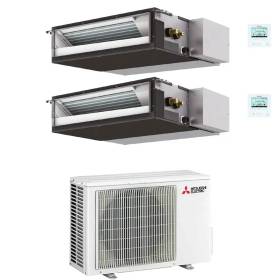 Climatizzatore canalizzato Mitsubishi dual split SEZ-MDA 18000+18000 btu in R32
