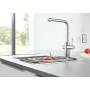 Miscelatore Grohe Blue Home Wifi per lavello con doccetta estraibile e sistema filtrante acqua 31539000
