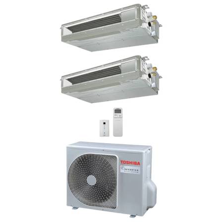 Climatizzatore Toshiba canalizzato dual 7+16 btu inverter R32